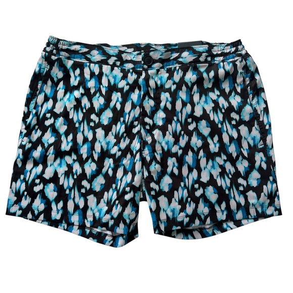 Men’s Good man Brand Swim Trunks Size M Blue Black NWT - Picture 1 of 5